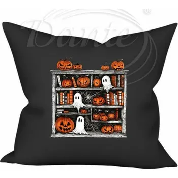 Dekorativní polštářek Dante Povlak Halloweenská knihovna,40x40