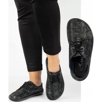 Dámské tenisky BAREFOOT Dámské minimalistické tenisky 1288 POL hadí vzor černé 39