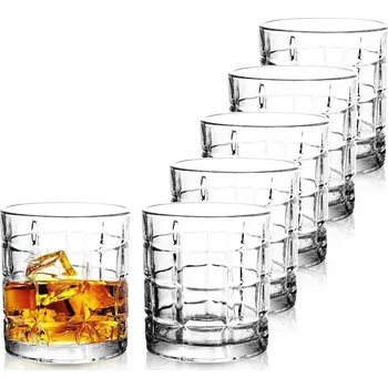 Sklenice KPL SKLENICE NA WHISKY NÁPOJŮ UNIVERZÁLNÍ SILNÉ SKLO SADA 6 KS 340 ML