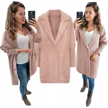 Dámský kabát VELKÁ VELIKOST 44-54 KABÁT ALPACA oversize