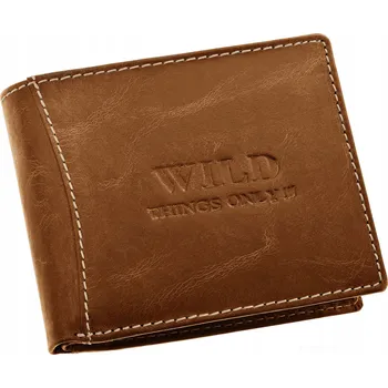 Peněženka Always Wild peněženka z přírodní kůže, hnědá - muž