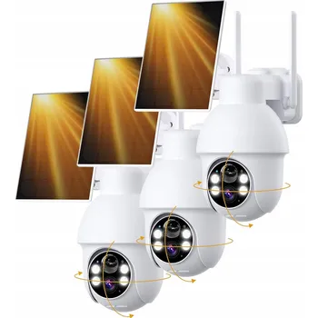 IP kamera 5MPX SOLÁRNÍ VENKOVNÍ OTOČNÁ KAMERA IP WIFI 4x ZOOM ALARM 5000MAH 3ks