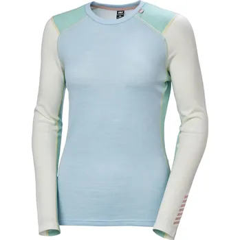 Dámské funkční triko Helly Hansen W Lifa Merino Midweight Crew Velikost: M / Barva: modrá/bíla