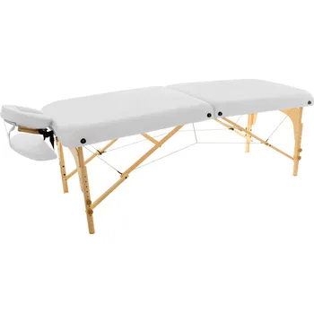 Zahradní nábytek MH Star Skládací dřevěné lehátko PLF-71cm - bílé