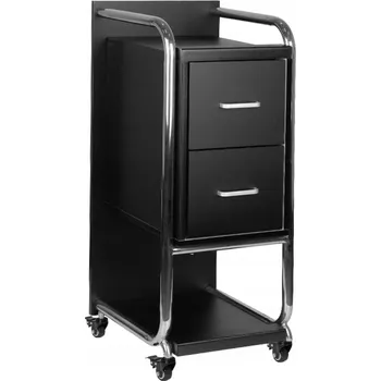 Kadeřnické křeslo Gabbiano Kadeřnický Pomocník Solo Stříbrno-Černý