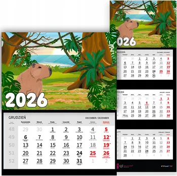 Kalendář Kalendář 2026 trojdílný – krajiny, výhledy, příroda a klid MIX VZORŮ