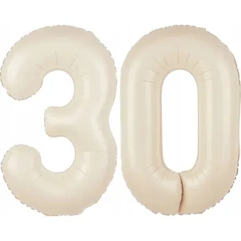 Balónek Fóliové balónky číslo 30 krémové, 100 cm