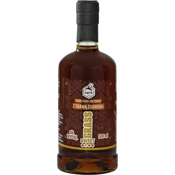 Medovina Apis - Sweet grass Poltorak - Półtorak s trawa żubrowa - 0,5 l 16%, sklo