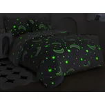 XPOSE® Mikroplyšové povlečení NOČNÍ OBLOHA Exclusive (svítící efekt) 140x200 cm, 70x90 cm, Mikroplyš - svítící + Prodloužená možnost vrácení zboží do 50 dnů