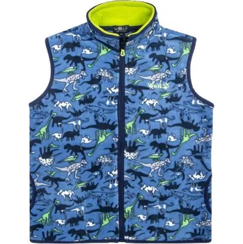 Chlapecká vesta WOLF Dětská fleece vesta Wolf B2346 dino sv.modrá - 146