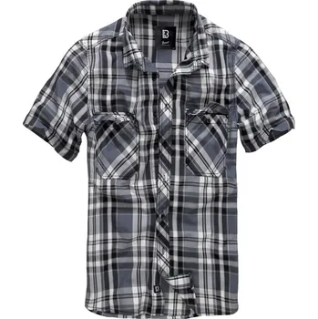 Pánská košile BRANDIT KOŠILE Roadstar Shirt, 1/2 sleeve Černo-šedá Velikost: S