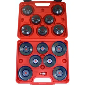 Sada nářadí SILVER Miskové klíče na olejové filtry, sada 15ks EX10490 2.3 Kg NÁŘADÍ Sklad2 EX10490 (2.3 Kg NÁŘADÍ Sklad2 EX10490)