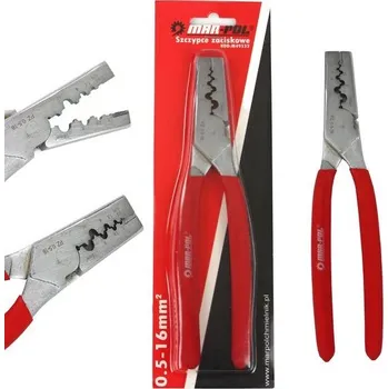 Kleště Kleště lisovací na kabelové dutinky 0.5-16 mm² MAR-POL 0.320 Kg HOBY Sklad3 M49532 (0.320 Kg HOBY Sklad3 M49532)