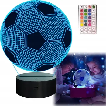 Lampička Noční lampa ve tvaru míče na stůl, dotyková, s dálkovým ovládáním, dárek ke Dni chlapců, do školy