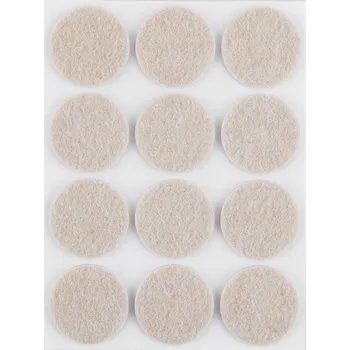 Podložka pod nábytek NEO TOOLS Samolepicí kulaté plstěné podložky, světle hnědé 28 mm, 12 ks