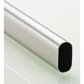 Nábytkové kování Hettich 9000894 šatní tyč oválná 30/15/5000 mm nikl