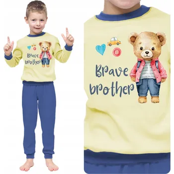 Chlapecké pyžamo CHLAPECKÉ PYŽAMO Z HRUBÁ BAVLNA, DLOUHÝ RUKÁV, PRO BRATRA, BRÁŠKU, DÁREK, VELIKOST 110