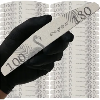 Pilník na nehty TENKÝ Slim 100/180 ABA GROUP Loďka půlměsíc 50 kusů