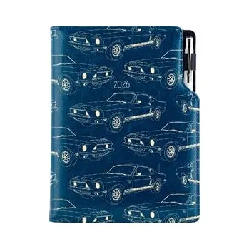 Diář Diář DESIGN týdenní B6 2026 český - modrá - Mustang