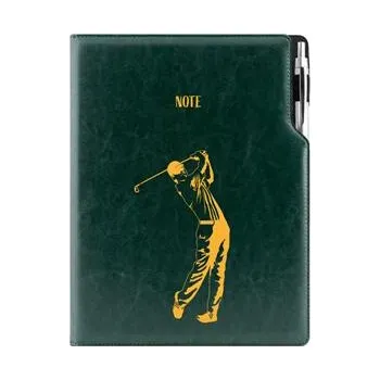 Zápisník Notes - zápisník DESIGN A4 linkovaný - zelená - Golf muž
