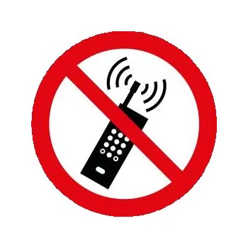 Zákaz telefonování - SYMBOL, samolepka 100x100