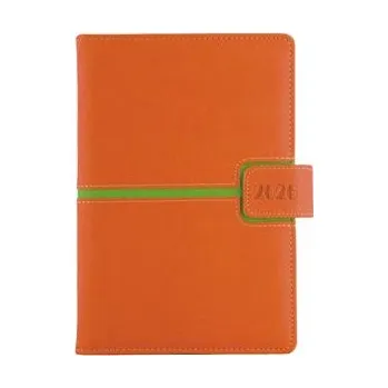 Diář Diář MAGNETIC denní B6 2026 - oranžová/zelená