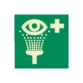 Značení Oční sprcha - fotoluminiscenční tabulka, plast 2 mm 150x150 mm