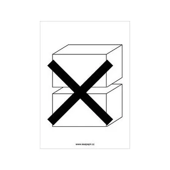 Značení NESTOHOVAT, Samolepka, 74x105 mm