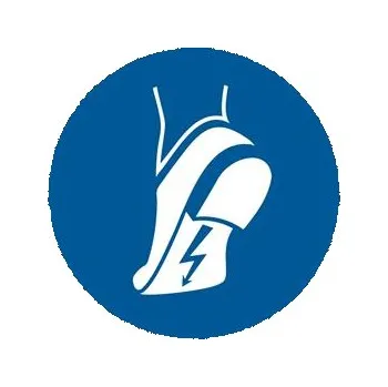 Používej vodivou obuv - SYMBOL, samolepka 100x100