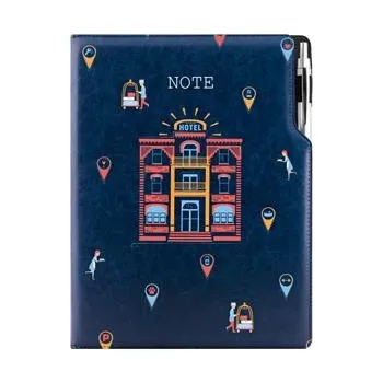 Zápisník Notes - zápisník DESIGN A4 čtverečkovaný - modrá - Hotel