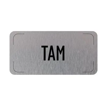 Cedulka na dveře - TAM, hliníková tabulka, 160 x 80 mm