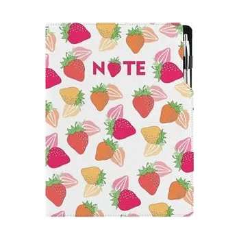 Notes - zápisník DESIGN A4 linkovaný - Jahoda