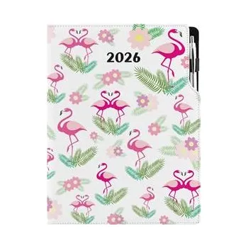 Diář Diář DESIGN denní A4 2026 - Plameňák
