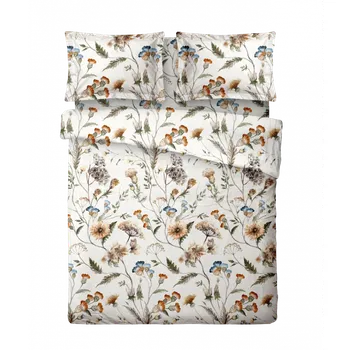 Povlečení Povlečení mikroflanel Chrpy 200/240 cm + 2 x 70/90 cm