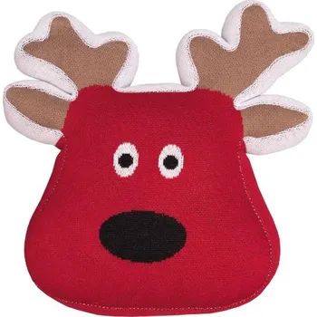 Bytový textil SCANquilt pletený polštářek SOB červenobílá vánoční dekorace