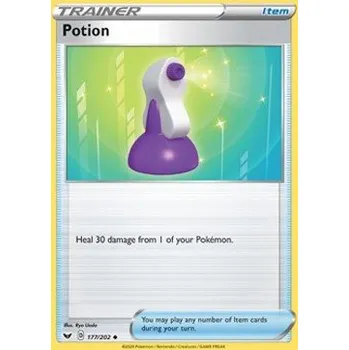 Volný čas Pokémon SSH 177/202 Potion - Sword & Shield Stav: Near Mint, Verze: REVERSE HOLO