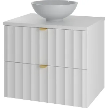 Koupelnový nábytek ARCOS-06 - Skříňka s umyvadlem a deskou 2Z 60cm Bílá Matná Sada-5