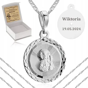 Řetízek KRÁSNÝ ŘETÍZEK + MEDAILE Matka Boží PR 925 + GRAVÍROVÁNÍ KONFIRMACE