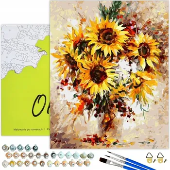 MALOVÁNÍ PODLE ČÍSEL Květiny Obrazy k Malování podle čísel s rámem Oh Art