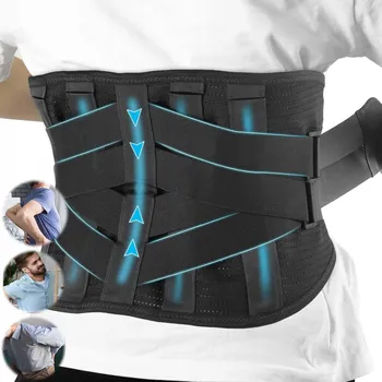 Ortopedický bederní zahřívací pás stabilizující záda s 3 úrovněmi nastavení