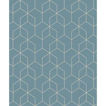 Tapeta Moderní tapety GEOMETRICKÁ SÍŤ, mořská barva