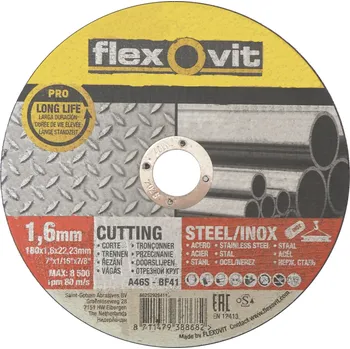 Řezný kotouč kotouč Flexovit, řezný, na kov a nerez, 180 x 22,23 x 1,6 mm, profi 0.14 Kg TOP Sklad4 501343 (0.14 Kg TOP Sklad4 501343)