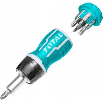 Vrták RAČNOVÝ ŠROUBOVÁK + BITY 7 ks TOTAL