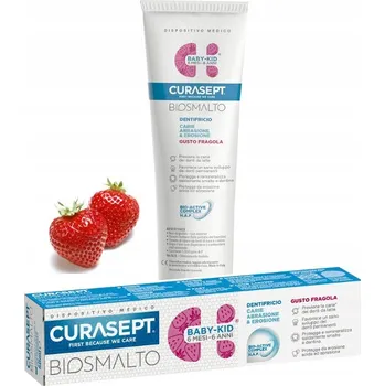 zubní pasta Zubní pasta pro děti Curasept Biosmalto s jahodovou příchutí a fluorem 50 ml
