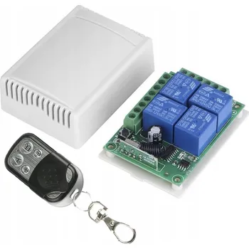 Przekaźnik 12V 433MHz 4-kanálový spínač s dálkovým ovládáním