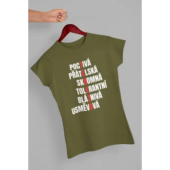 Dámské tričko Dámské tričko Charakteristika Tereza Barva: Khaki, Velikost: M