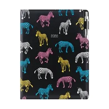 Diář Diář DESIGN denní A4 2026 český - černá - Zebra