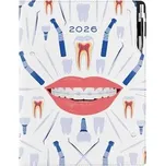 Diář DESIGN denní A4 2026 český - bílá - Zubař