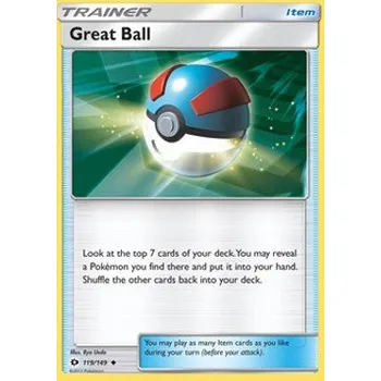 Karetní hra Pokémon SUM 119/149 Great Ball - Sun & Moon Stav: Near Mint, Verze: REVERSE HOLO