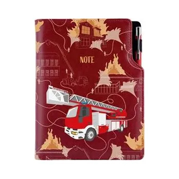 Zápisník Notes - zápisník DESIGN B6 nelinkovaný - bordó - Hasič